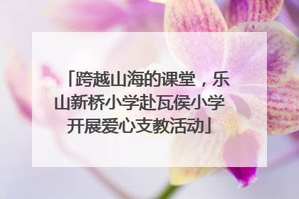 跨越山海的课堂，乐山新桥小学赴瓦侯小学开展爱心支教活动